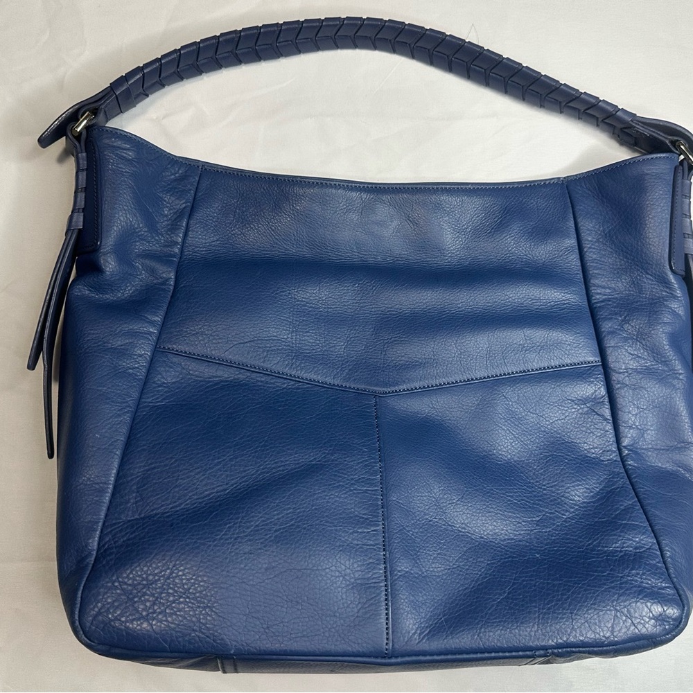 Cole Haan Navy Leather Shoulder Bag - Picture 3 of 5